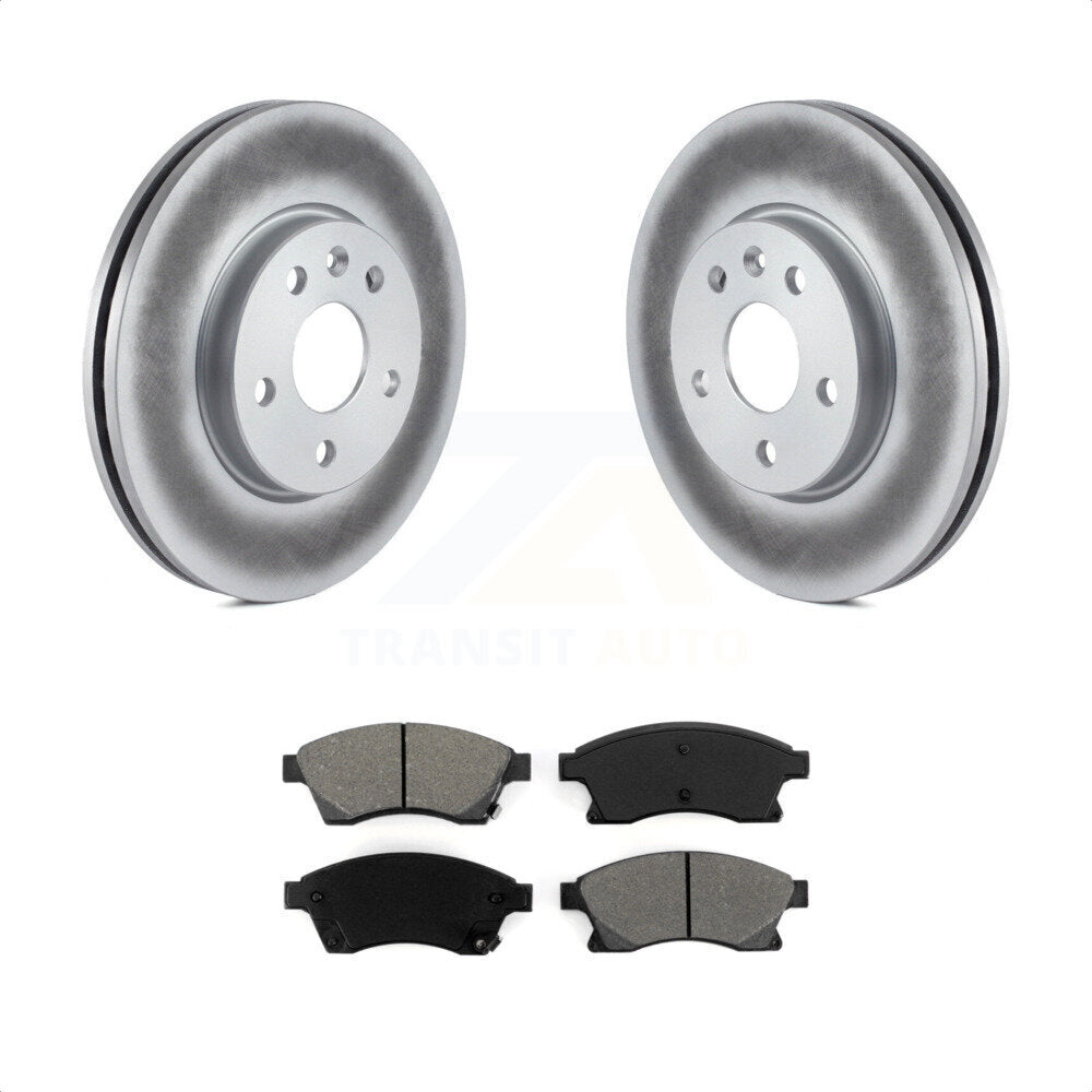 Front Coated Disc Brake Rotors And Semi-Metallic Pads Kit For Chevrolet Cruze Sonic Limited KGS-100056 by Transit Auto