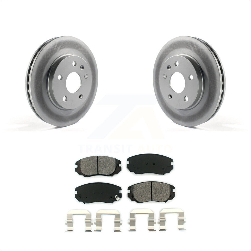 Front Coated Disc Brake Rotors And Semi-Metallic Pads Kit For Chevrolet Malibu Buick LaCrosse Regal Limited KGS-100057 by Transit Auto