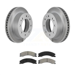 Front Coated Disc Brake Rotors And Semi-Metallic Pads Kit For Chevrolet Silverado 2500 HD GMC Sierra 3500 Suburban KGS-100059