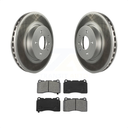 Front Coated Disc Brake Rotors And Semi-Metallic Pads Kit For Cadillac ATS KGS-100063 by Transit Auto