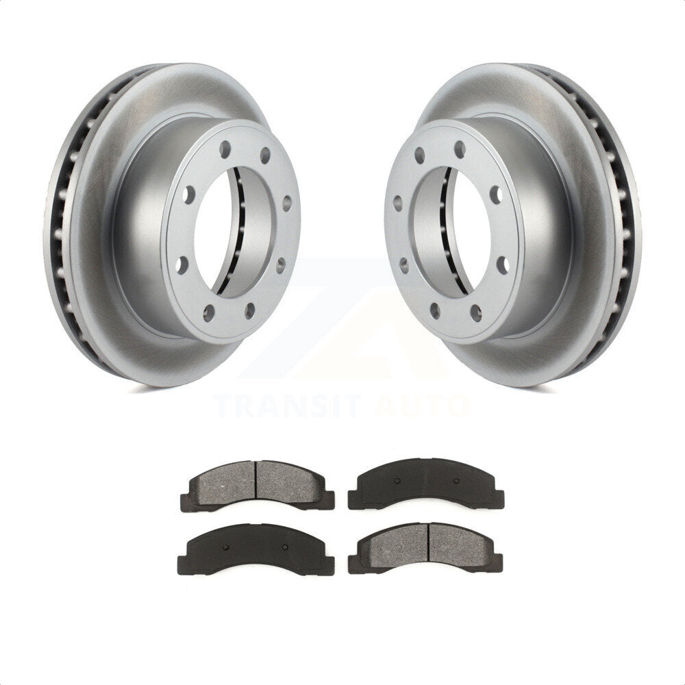 Front Coated Disc Brake Rotors And Semi-Metallic Pads Kit For Ford F-250 Super Duty F-350 Excursion KGS-100080 by Transit Auto