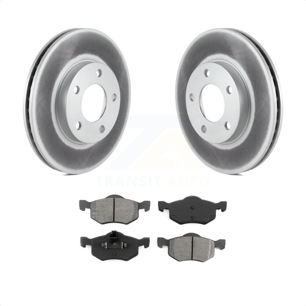 Front Coated Disc Brake Rotors And Semi-Metallic Pads Kit For Ford Escape Mazda Tribute Mercury Mariner KGS-100082 by Transit Auto