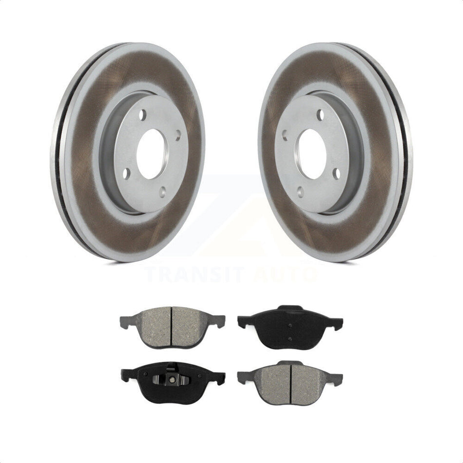 Front Coated Disc Brake Rotors And Semi-Metallic Pads Kit For 2005-2007 Ford Focus KGS-100099 by Transit Auto