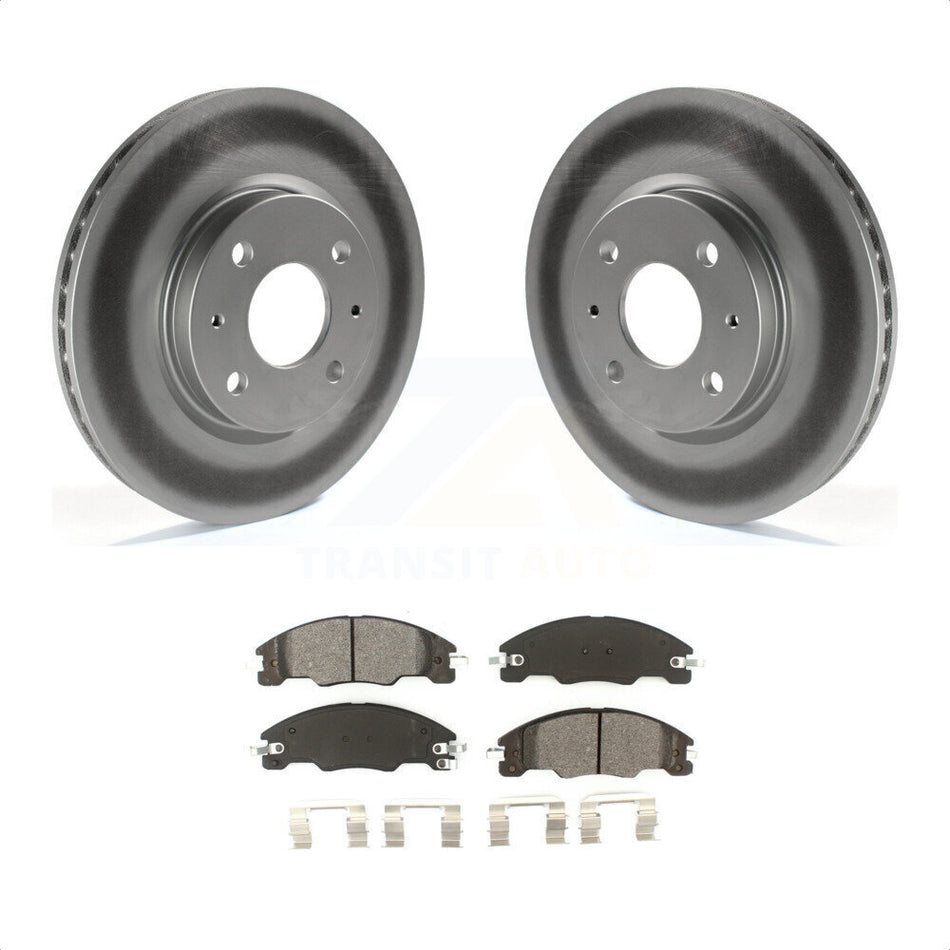 Front Coated Disc Brake Rotors And Semi-Metallic Pads Kit For 2008-2011 Ford Focus KGS-100108 by Transit Auto