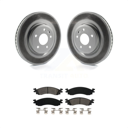 Front Coated Disc Brake Rotors And Semi-Metallic Pads Kit For 2010-2012 Ford Taurus SHO KGS-100112 by Transit Auto