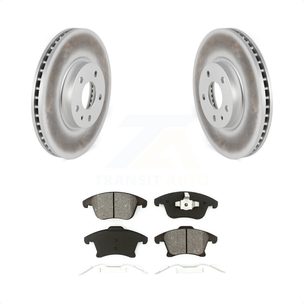 Front Coated Disc Brake Rotors And Semi-Metallic Pads Kit For Ford Fusion Lincoln MKZ KGS-100122 by Transit Auto