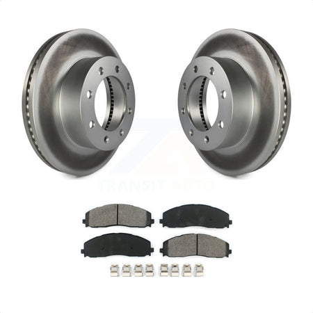 Front Coated Disc Brake Rotors And Semi-Metallic Pads Kit For Ford F-250 Super Duty F-350 F-450 KGS-100124 by Transit Auto