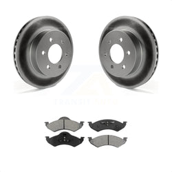 Front Coated Disc Brake Rotors And Semi-Metallic Pads Kit For 2000-2002 Dodge Dakota Durango KGS-100130