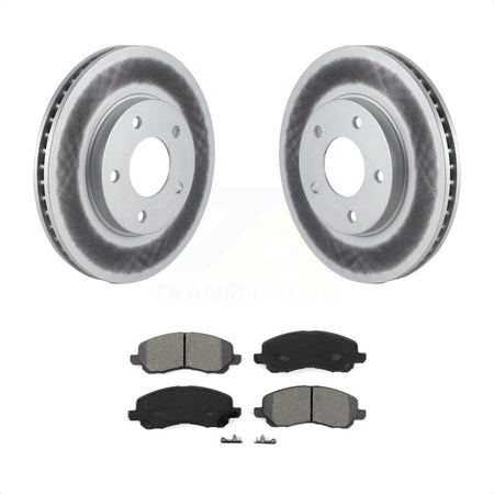 Front Coated Disc Brake Rotors And Semi-Metallic Pads Kit For Mitsubishi Galant Chrysler Sebring Dodge Stratus Eclipse Lancer Outlander KGS-100136 by Transit Auto