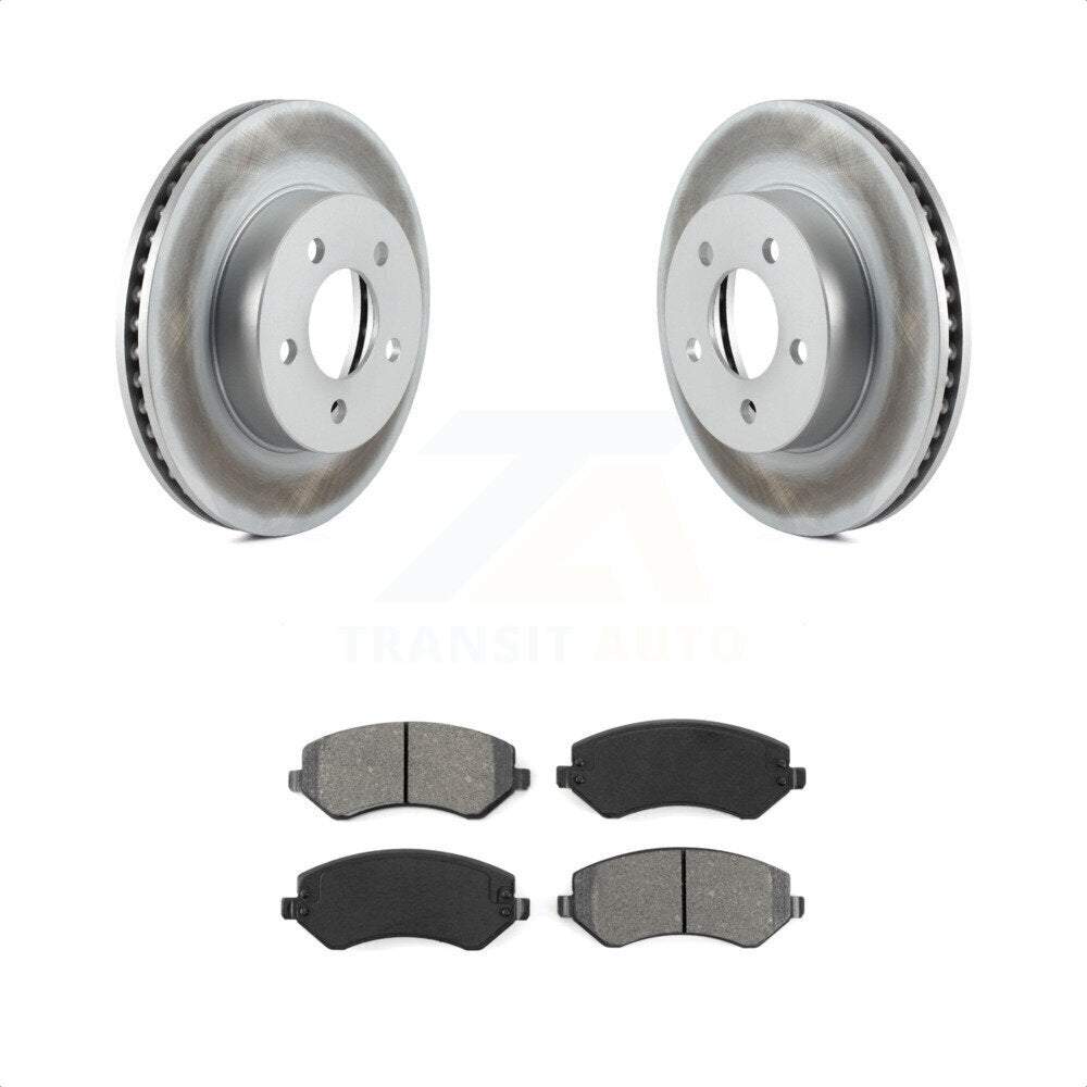 Front Coated Disc Brake Rotors And Semi-Metallic Pads Kit For 2002-2007 Jeep Liberty KGS-100140 by Transit Auto