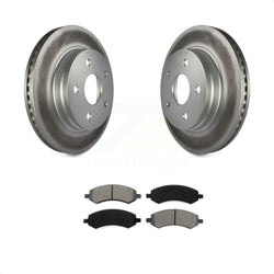 Front Coated Disc Brake Rotors And Semi-Metallic Pads Kit For Ram 1500 Dodge Classic Durango Chrysler Aspen KGS-100145