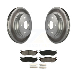 Front Coated Disc Brake Rotors And Semi-Metallic Pads Kit For Dodge Ram 1500 Durango KGS-100146