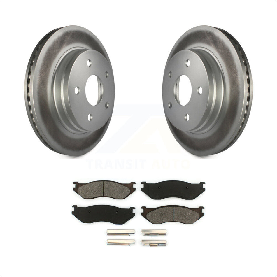 Front Coated Disc Brake Rotors And Semi-Metallic Pads Kit For Dodge Ram 1500 Durango KGS-100146 by Transit Auto