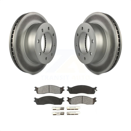 Front Coated Disc Brake Rotors And Semi-Metallic Pads Kit For Dodge Ram 2500 1500 3500 KGS-100147 by Transit Auto