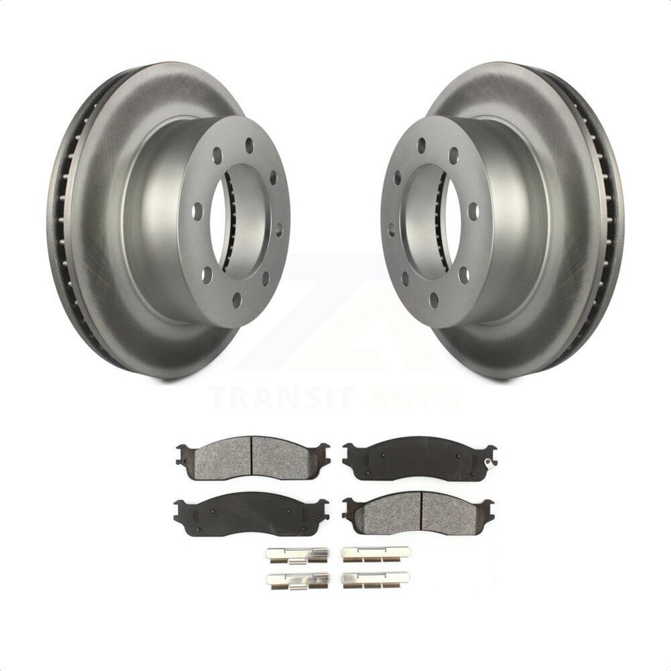 Front Coated Disc Brake Rotors And Semi-Metallic Pads Kit For Dodge Ram 2500 1500 3500 KGS-100147 by Transit Auto