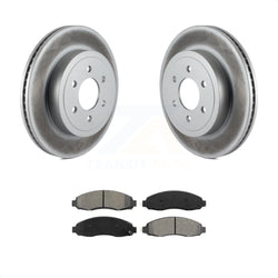 Front Coated Disc Brake Rotors And Semi-Metallic Pads Kit For 2003-2004 Dodge Dakota KGS-100148
