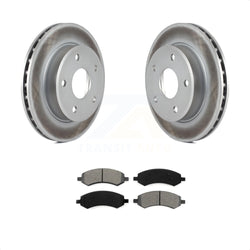 Front Coated Disc Brake Rotors And Semi-Metallic Pads Kit For Dakota Dodge Mitsubishi Raider Ram KGS-100153