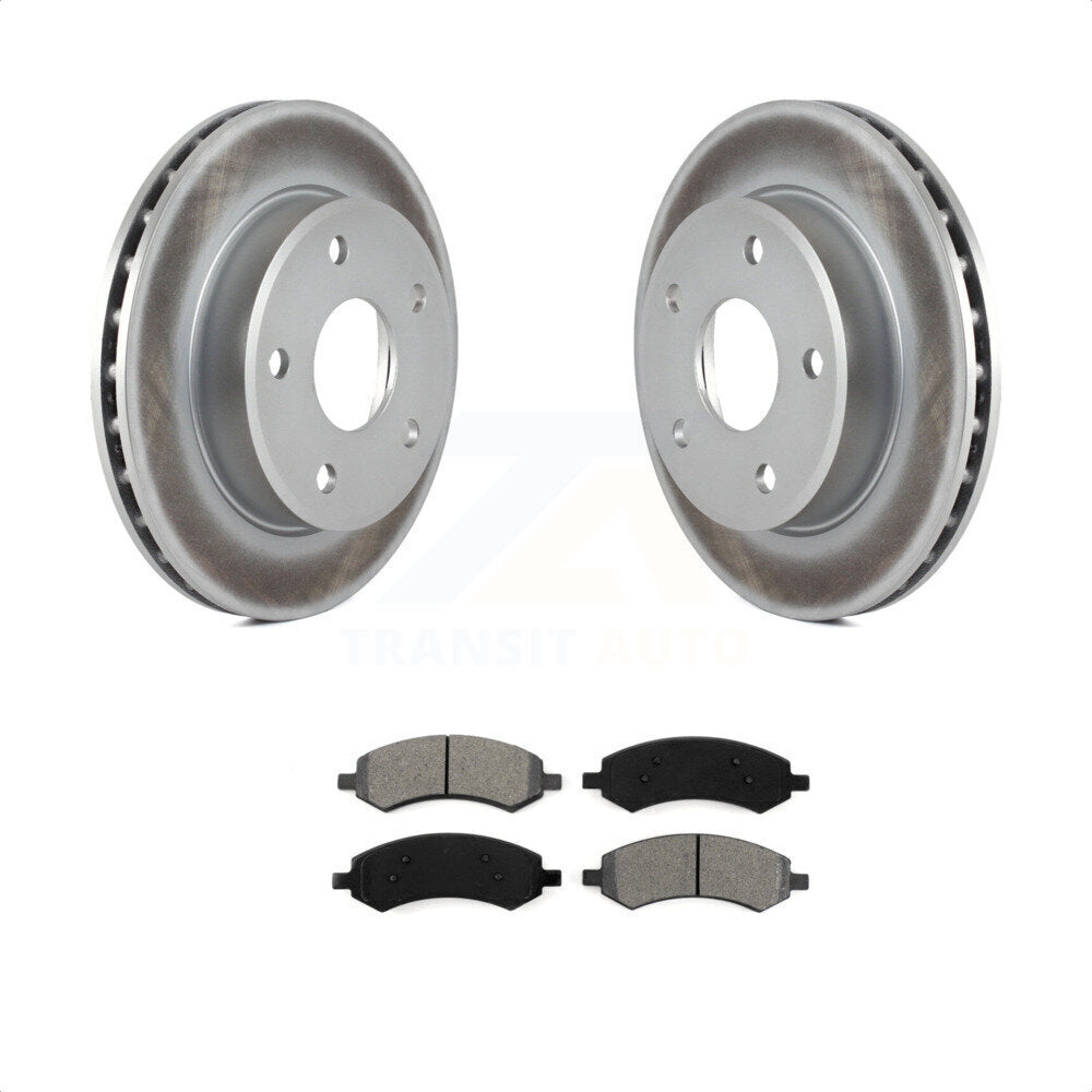 Front Coated Disc Brake Rotors And Semi-Metallic Pads Kit For Dakota Dodge Mitsubishi Raider Ram KGS-100153 by Transit Auto