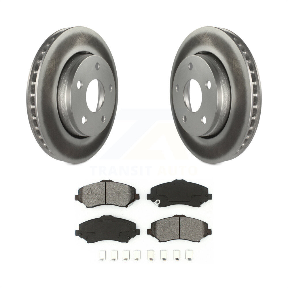 Front Coated Disc Brake Rotors And Semi-Metallic Pads Kit For Jeep Wrangler JK KGS-100158 by Transit Auto