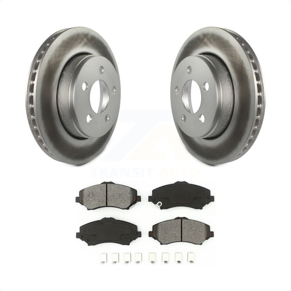 Front Coated Disc Brake Rotors And Semi-Metallic Pads Kit For Jeep Liberty Dodge Nitro KGS-100159 by Transit Auto