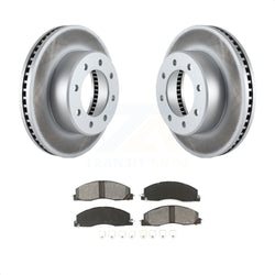 Front Coated Disc Brake Rotors And Semi-Metallic Pads Kit For Ram 2500 3500 1500 Dodge KGS-100164