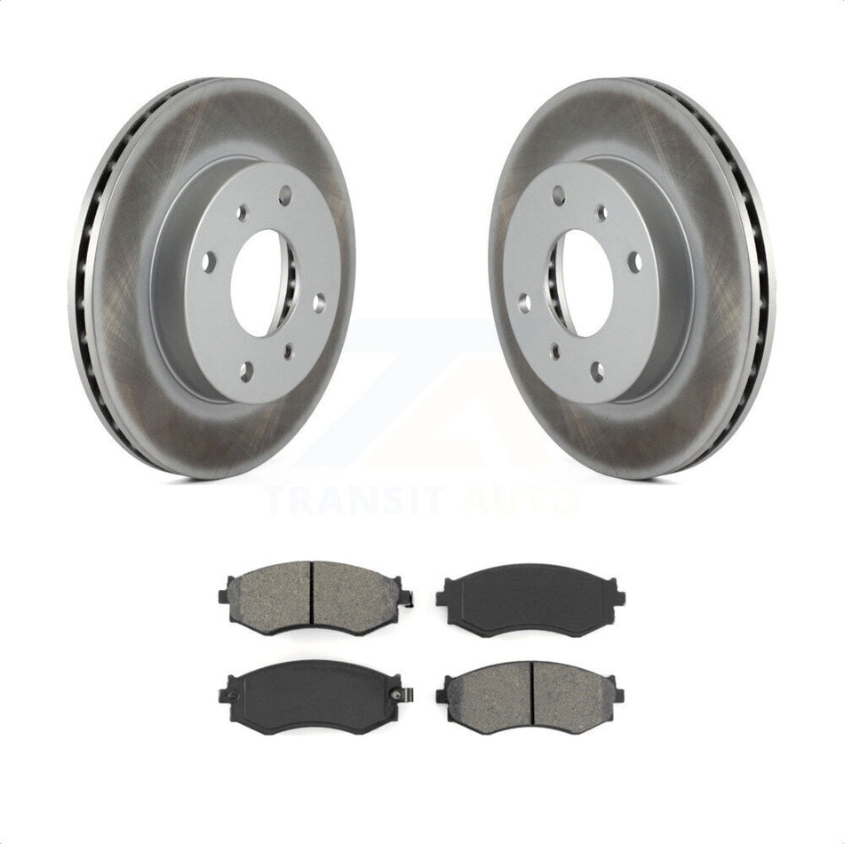 Front Coated Disc Brake Rotors And Semi-Metallic Pads Kit For Nissan Sentra 240SX Stanza Infiniti G20 Axxess INFINITI KGS-100173 by Transit Auto