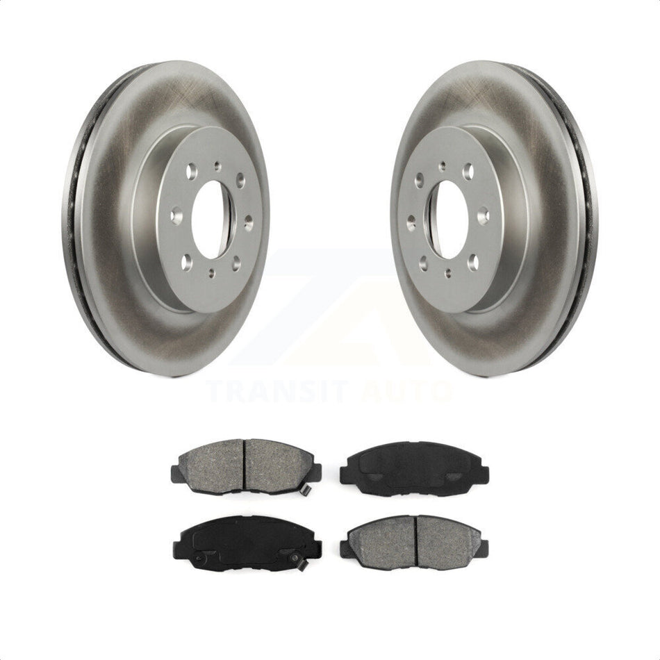 Front Coated Disc Brake Rotors And Semi-Metallic Pads Kit For Honda Civic Insight Acura EL KGS-100177 by Transit Auto