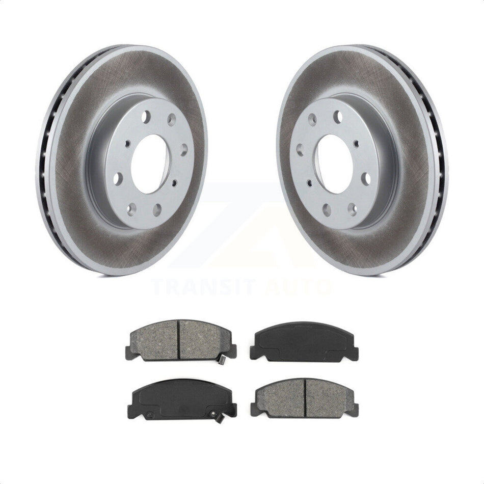 Front Coated Disc Brake Rotors And Semi-Metallic Pads Kit For Honda Civic del Sol CRX KGS-100180 by Transit Auto