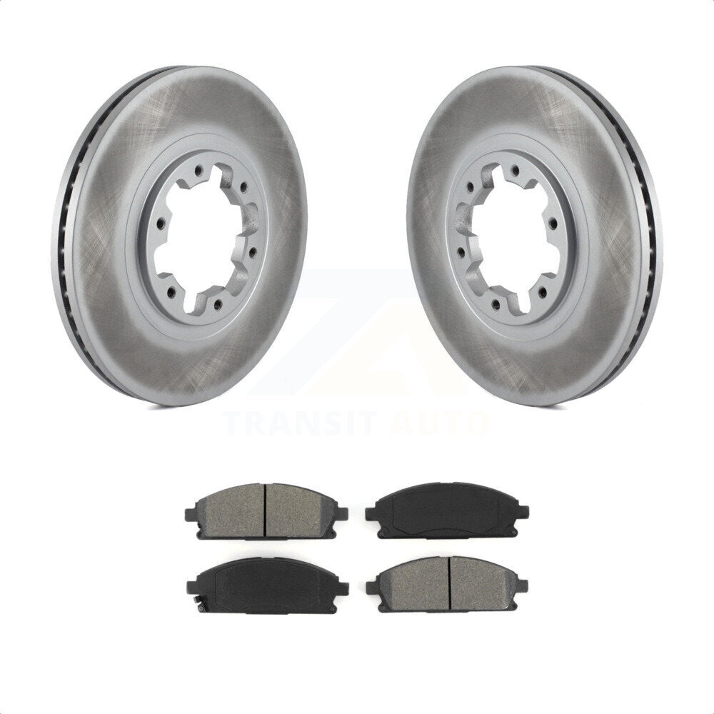 Front Coated Disc Brake Rotors And Semi-Metallic Pads Kit For Nissan Pathfinder INFINITI QX4 KGS-100210 by Transit Auto