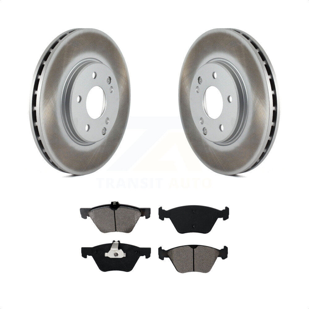 Front Coated Disc Brake Rotors And Semi-Metallic Pads Kit For Mercedes-Benz E320 Chrysler Crossfire CLK320 CLK430 E430 SLK320 E300 KGS-100212 by Transit Auto