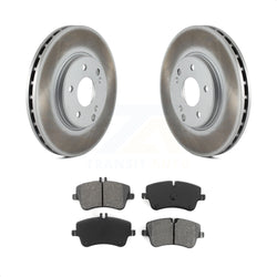 Front Coated Disc Brake Rotors And Semi-Metallic Pads Kit For Mercedes-Benz C240 CLK350 C320 C280 CLK320 SLK280 SLK300 C350 KGS-100213