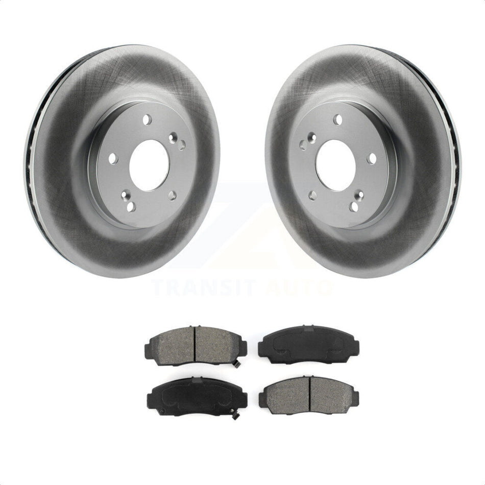 Front Coated Disc Brake Rotors And Semi-Metallic Pads Kit For Honda Accord Acura TL TSX CL KGS-100218 by Transit Auto