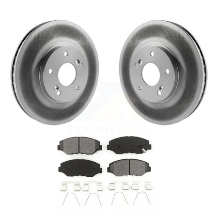 Front Coated Disc Brake Rotors And Semi-Metallic Pads Kit For Honda Pilot Accord KGS-100221 by Transit Auto