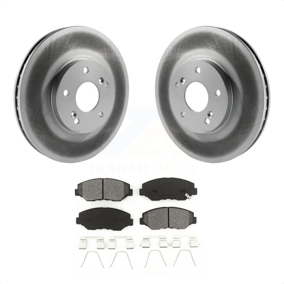 Front Coated Disc Brake Rotors And Semi-Metallic Pads Kit For Honda Pilot Accord KGS-100221 by Transit Auto