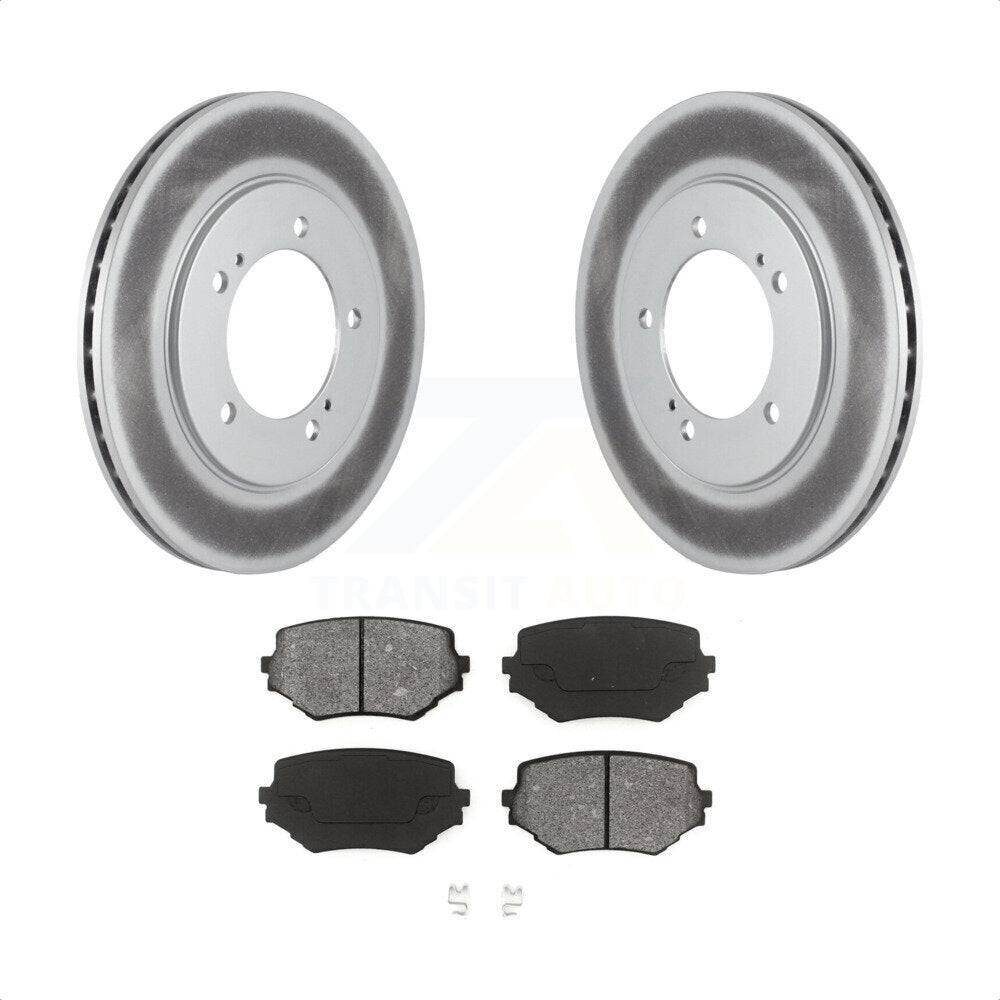 Front Coated Disc Brake Rotors And Semi-Metallic Pads Kit For Suzuki Grand Vitara XL-7 KGS-100231 by Transit Auto