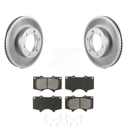 Front Coated Disc Brake Rotors And Semi-Metallic Pads Kit For Toyota Tundra Sequoia KGS-100233