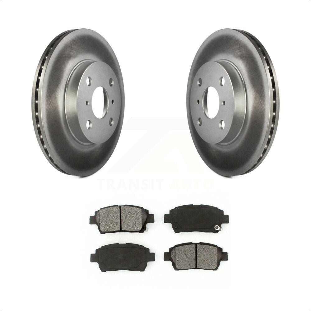 Front Coated Disc Brake Rotors And Semi-Metallic Pads Kit For Toyota Echo MR2 Spyder KGS-100236 by Transit Auto