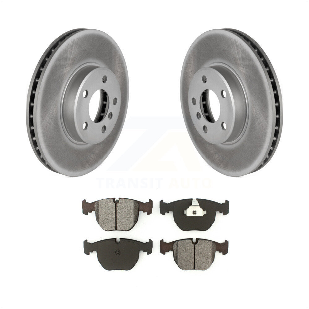 Front Coated Disc Brake Rotors And Semi-Metallic Pads Kit For BMW X5 KGS-100241 by Transit Auto