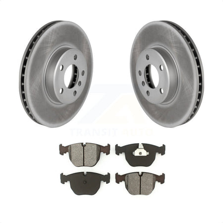 Front Coated Disc Brake Rotors And Semi-Metallic Pads Kit For BMW X5 KGS-100241 by Transit Auto
