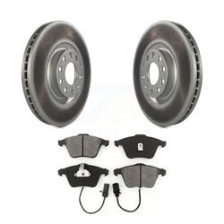 Front Coated Disc Brake Rotors And Semi-Metallic Pads Kit For Audi Allroad Quattro A6 S6 KGS-100243