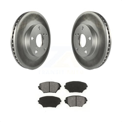 Front Coated Disc Brake Rotors And Semi-Metallic Pads Kit For Toyota RAV4 KGS-100247