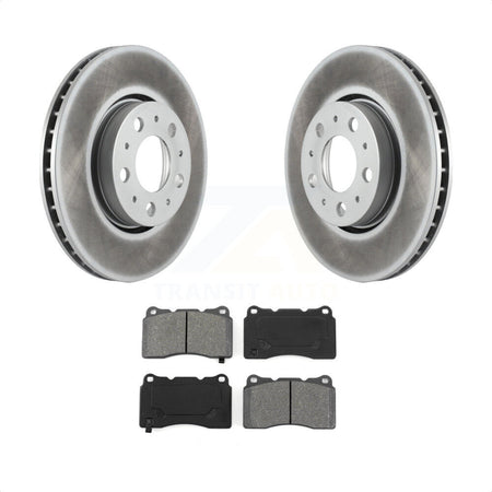 Front Coated Disc Brake Rotors And Semi-Metallic Pads Kit For 2005-2007 Volvo V70 R With 286mm Diameter Rotor KGS-100248 by Transit Auto