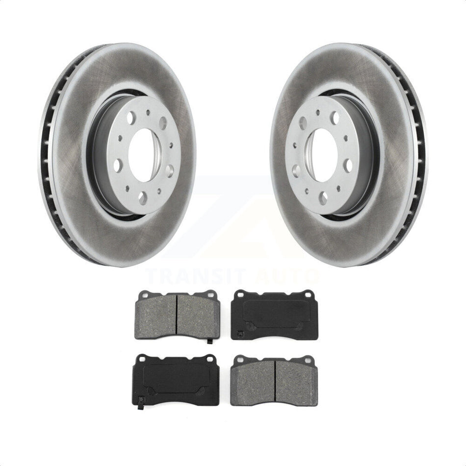 Front Coated Disc Brake Rotors And Semi-Metallic Pads Kit For 2005-2007 Volvo V70 R With 286mm Diameter Rotor KGS-100248 by Transit Auto