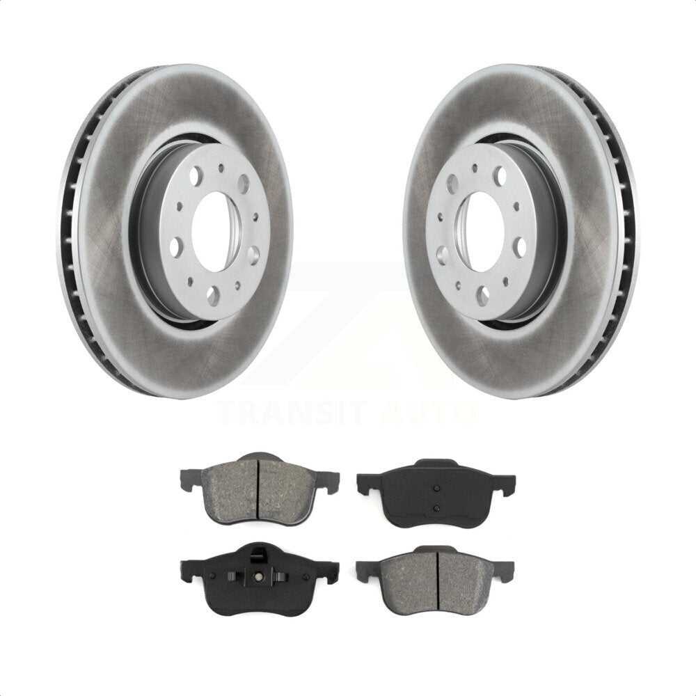 Front Coated Disc Brake Rotors And Semi-Metallic Pads Kit For Volvo S60 V70 XC70 S80 KGS-100249 by Transit Auto