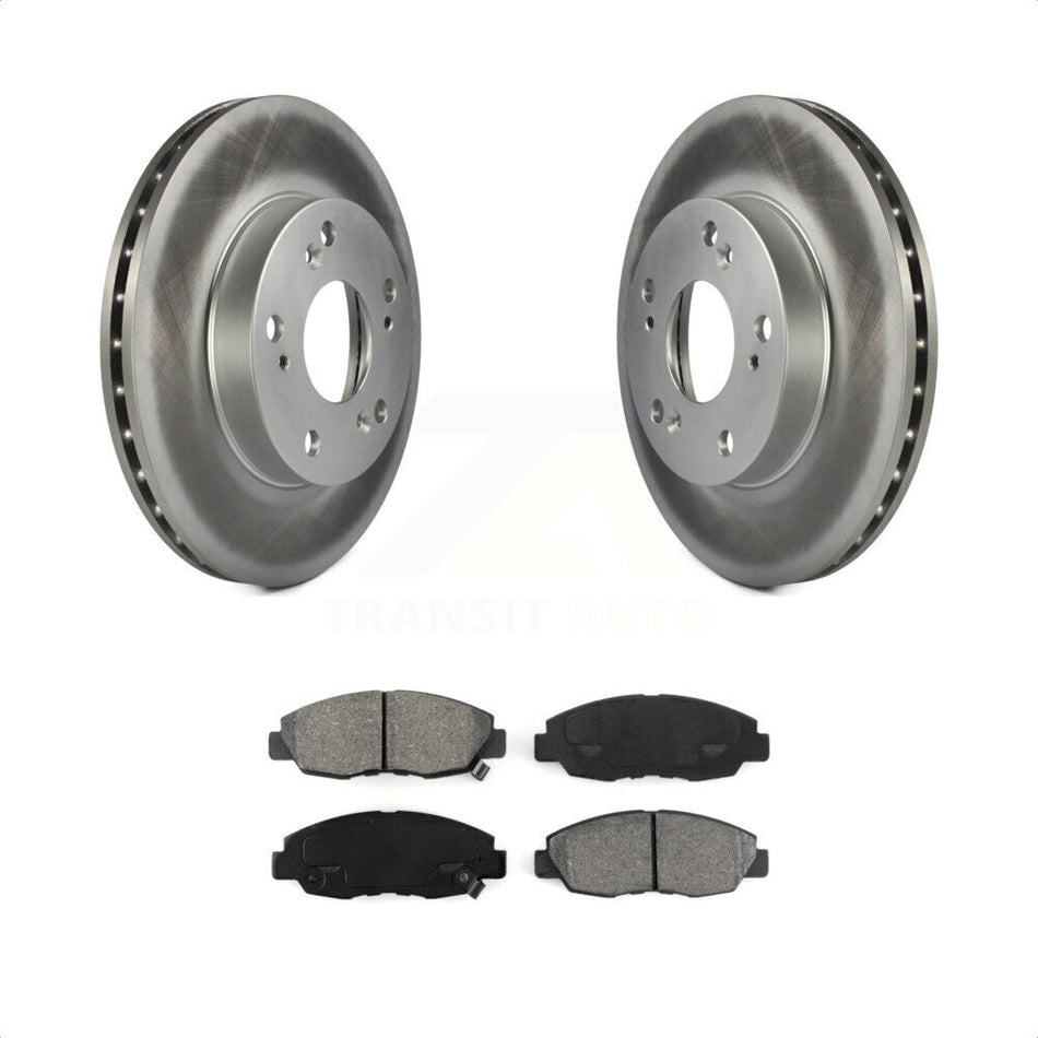 Front Coated Disc Brake Rotors And Semi-Metallic Pads Kit For Honda Civic KGS-100255 by Transit Auto