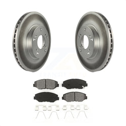 Front Coated Disc Brake Rotors And Semi-Metallic Pads Kit For 2002-2004 Honda CR-V KGS-100258