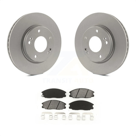 Front Coated Disc Brake Rotors And Semi-Metallic Pads Kit For 2001-2006 Hyundai Santa Fe With 276mm Diameter Rotor KGS-100269 by Transit Auto