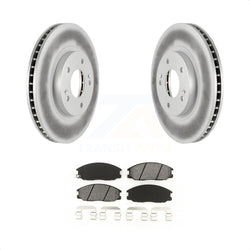 Front Coated Disc Brake Rotors And Semi-Metallic Pads Kit For 2001-2006 Hyundai Santa Fe With 294mm Diameter Rotor KGS-100270