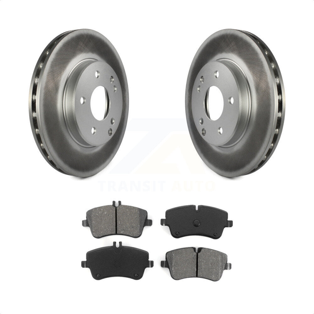 Front Coated Disc Brake Rotors And Semi-Metallic Pads Kit For Mercedes-Benz C230 C240 KGS-100272 by Transit Auto