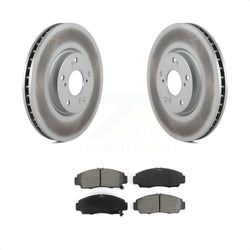 Front Coated Disc Brake Rotors And Semi-Metallic Pads Kit For 2004-2005 Acura TL Automatic transmission KGS-100291